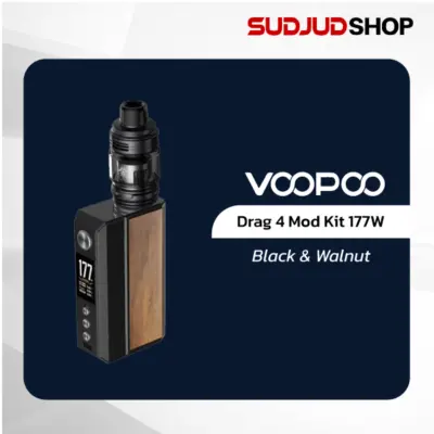 voopoo drag 4 mod kit 177w black _ walnut