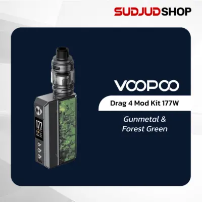 voopoo drag 4 mod kit 177w gunmetal _ forest green