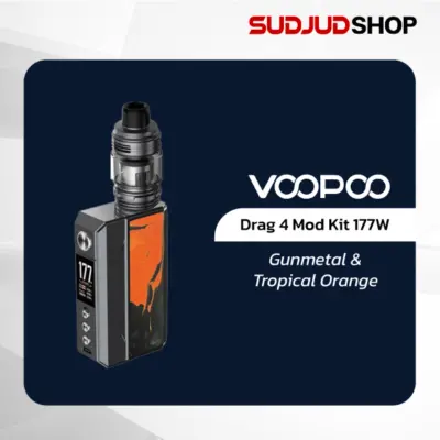 voopoo drag 4 mod kit 177w gunmetal _ tropical orange
