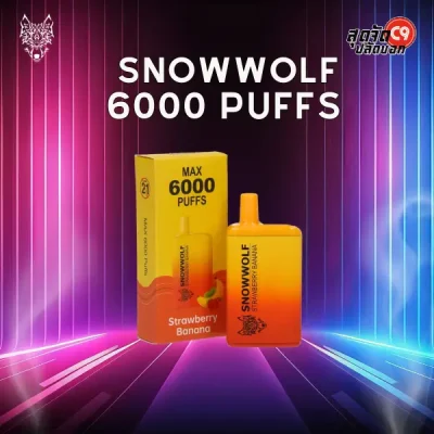 Snowwolf 6000 puffs strawberry banana