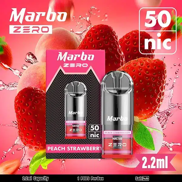 marbo zero 50nic peach strawberry